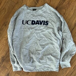UC Davis Gray Crewneck Sweater for Men